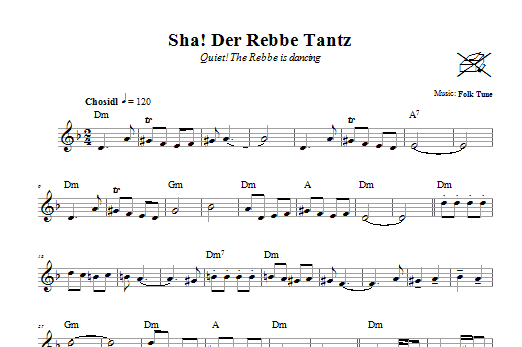 Download Folk Tune Sha! Der Rebbe Tantz (Quiet! The Rebbe Is Dancing) Sheet Music and learn how to play Melody Line, Lyrics & Chords PDF digital score in minutes
