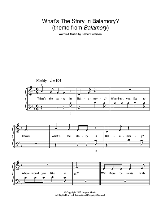 Download Foster Paterson What's The Story In Balamory (theme from Balamory) Sheet Music and learn how to play 5-Finger Piano PDF digital score in minutes