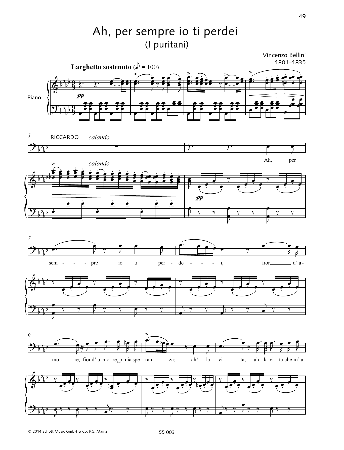 Download Francesca Licciarda Ah, per sempre io ti perdei Sheet Music and learn how to play Piano & Vocal PDF digital score in minutes