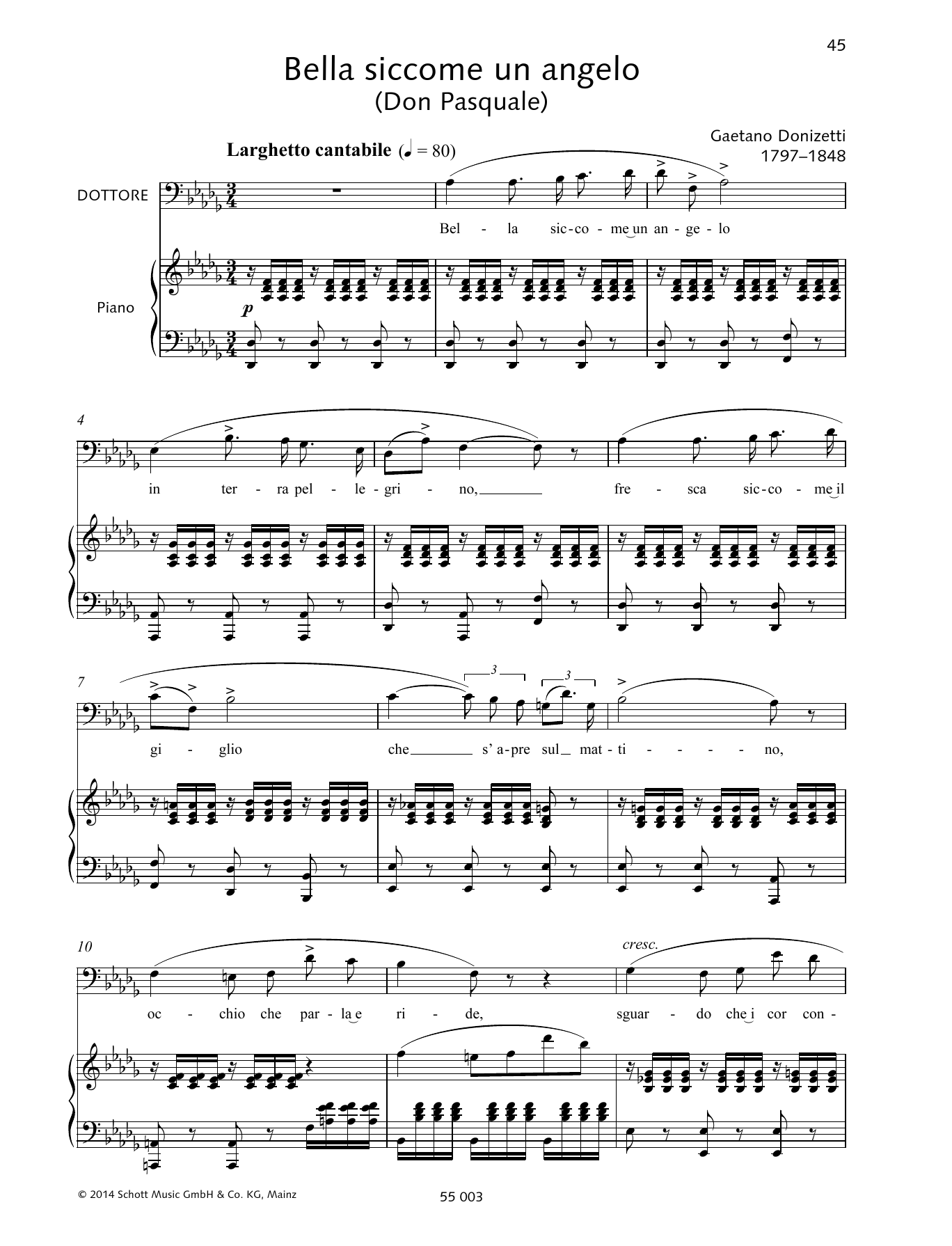Download Francesca Licciarda Bella siccome un angelo Sheet Music and learn how to play Piano & Vocal PDF digital score in minutes