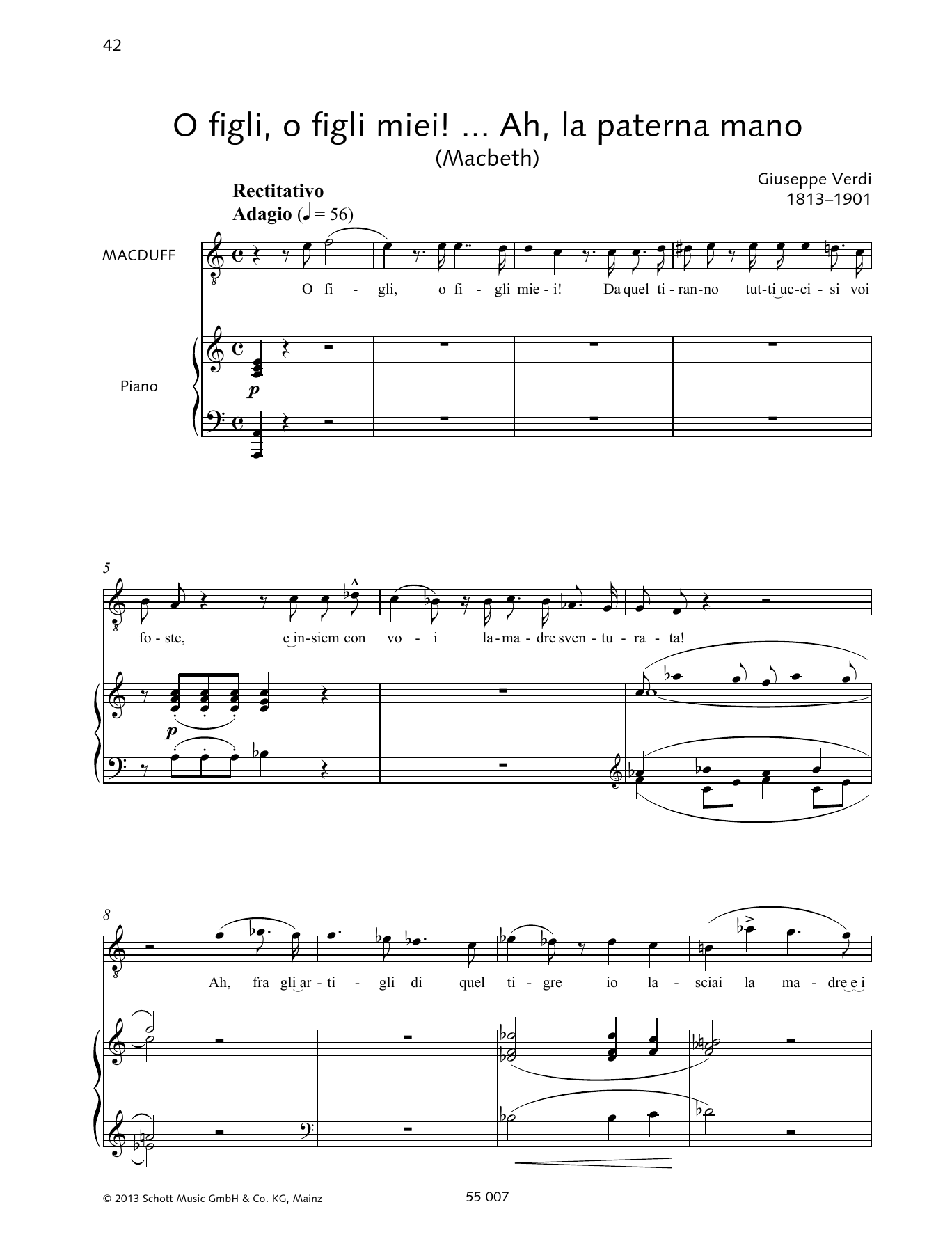 Download Francesca Licciarda O figli, o figli miei! ... Ah, la paterna mano Sheet Music and learn how to play Piano & Vocal PDF digital score in minutes