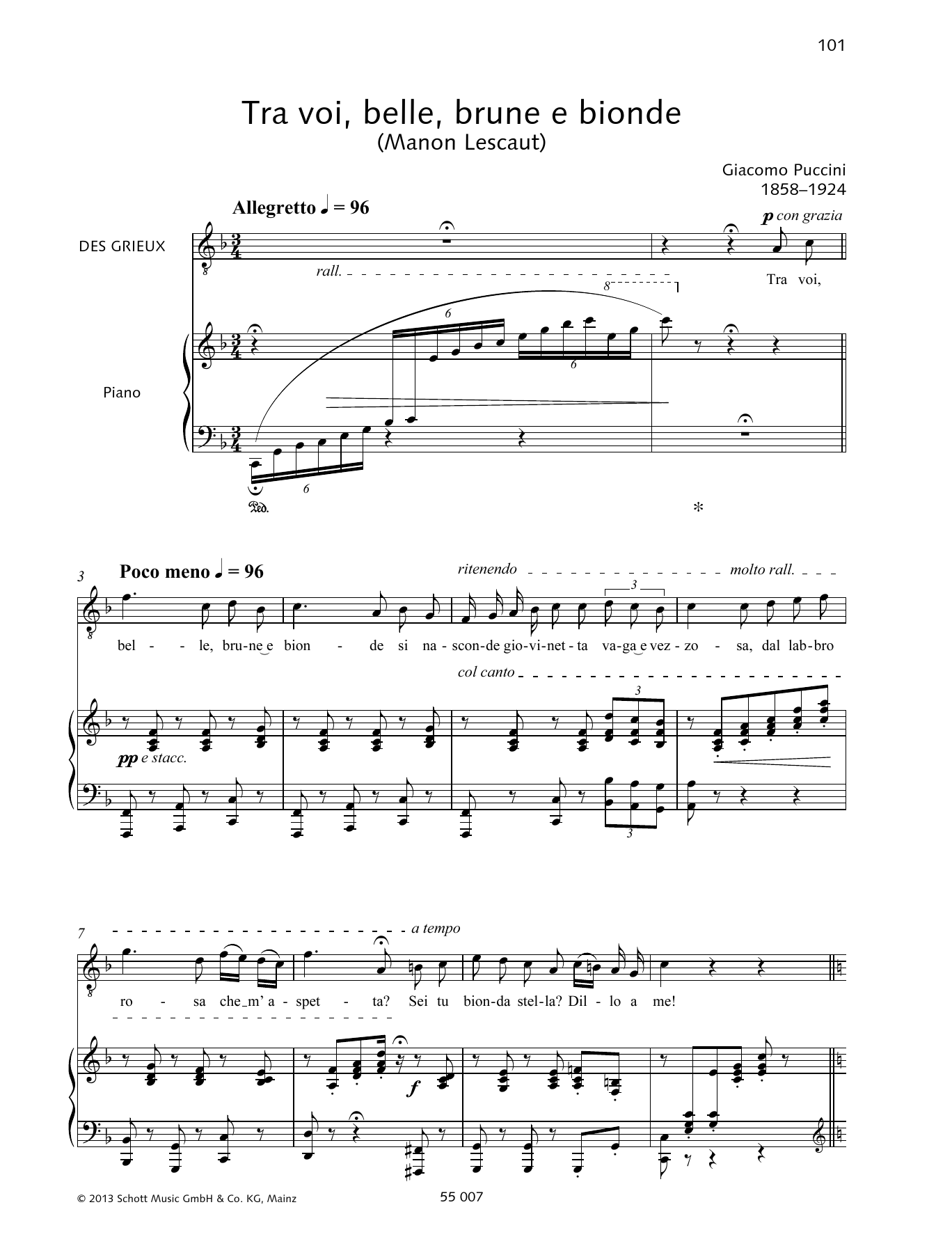 Download Francesca Licciarda Tra voi, belle, brune e bionde Sheet Music and learn how to play Piano & Vocal PDF digital score in minutes