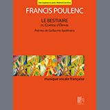 Download or print Francis Poulenc Le Bestiaire ou le Cortège d'Orphée (Low Voice) Sheet Music Printable PDF -page score for Classical / arranged Piano & Vocal SKU: 1414113.