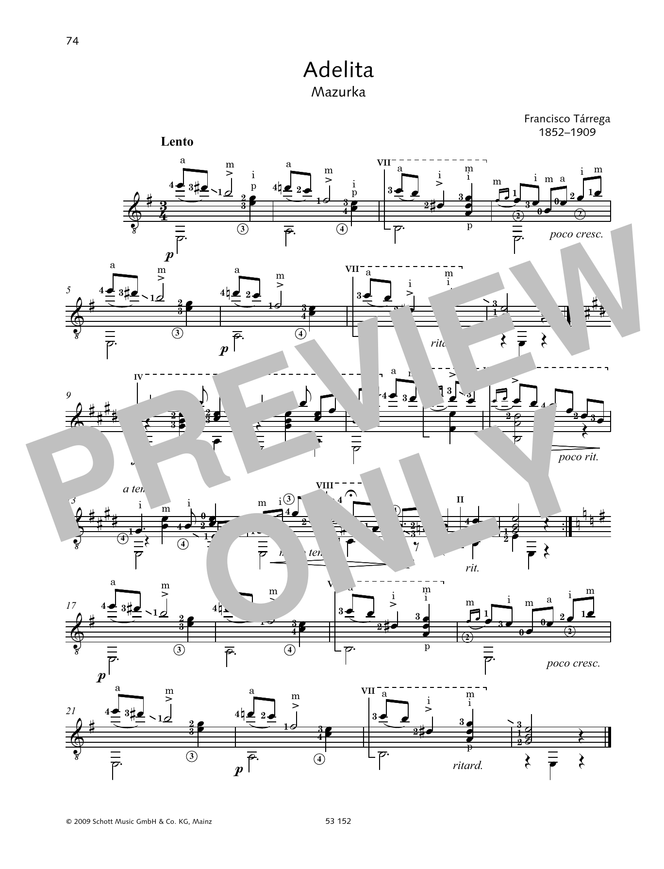 Download Francisco Tárrega Adelita Sheet Music and learn how to play Solo Guitar PDF digital score in minutes