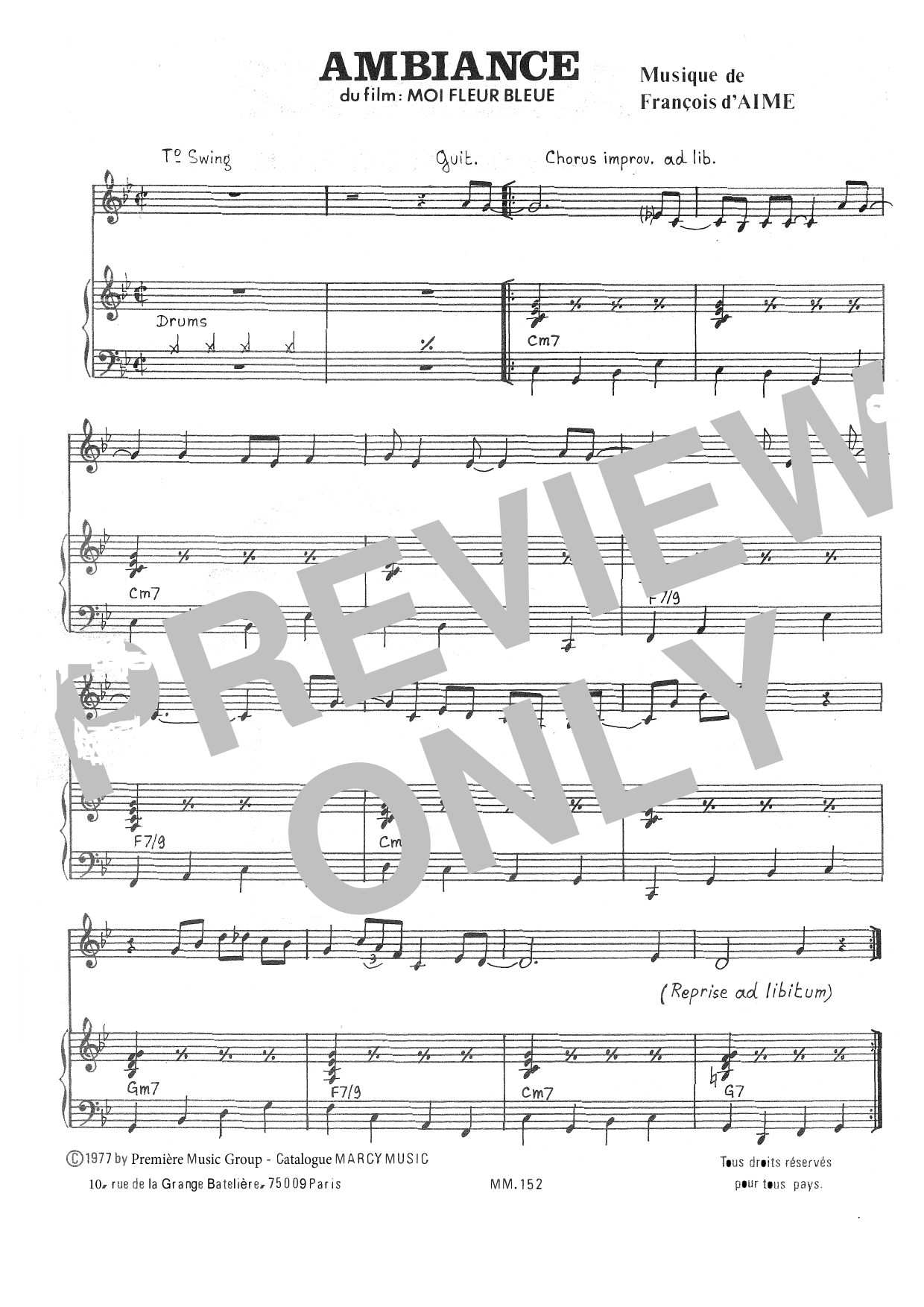 Download François d'Aime Ambiance Sheet Music and learn how to play Solo Guitar PDF digital score in minutes