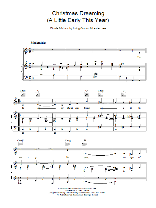 Download Frank Sinatra Christmas Dreaming Sheet Music and learn how to play Piano, Vocal & Guitar (Right-Hand Melody) PDF digital score in minutes