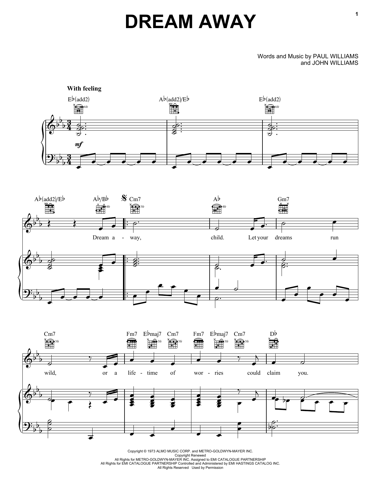 Download Frank Sinatra Dream Away Sheet Music and learn how to play Piano, Vocal & Guitar (Right-Hand Melody) PDF digital score in minutes