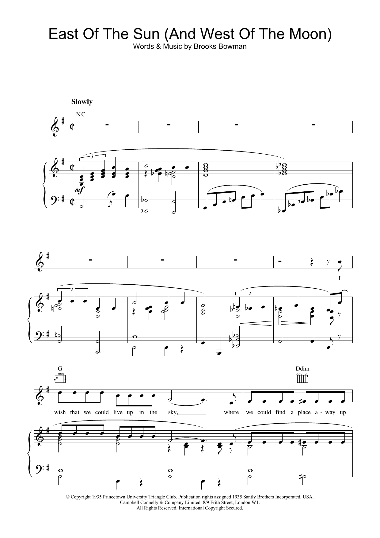 Download Frank Sinatra East Of The Sun (And West Of The Moon) Sheet Music and learn how to play Lead Sheet / Fake Book PDF digital score in minutes