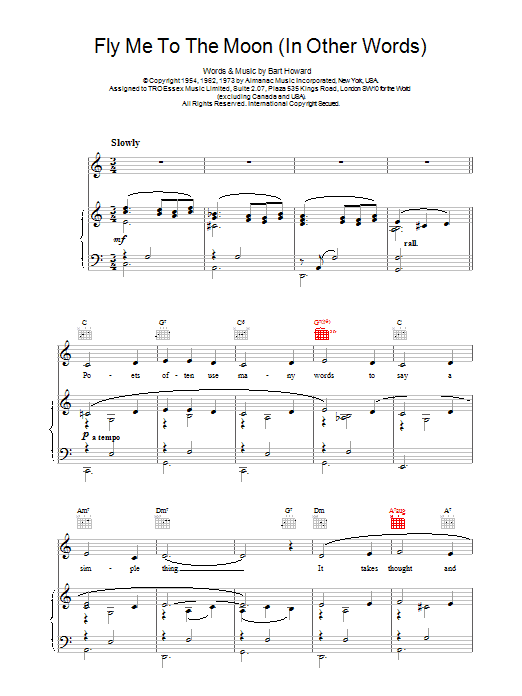 Download Frank Sinatra Fly Me To The Moon (In Other Words) Sheet Music and learn how to play Accordion PDF digital score in minutes