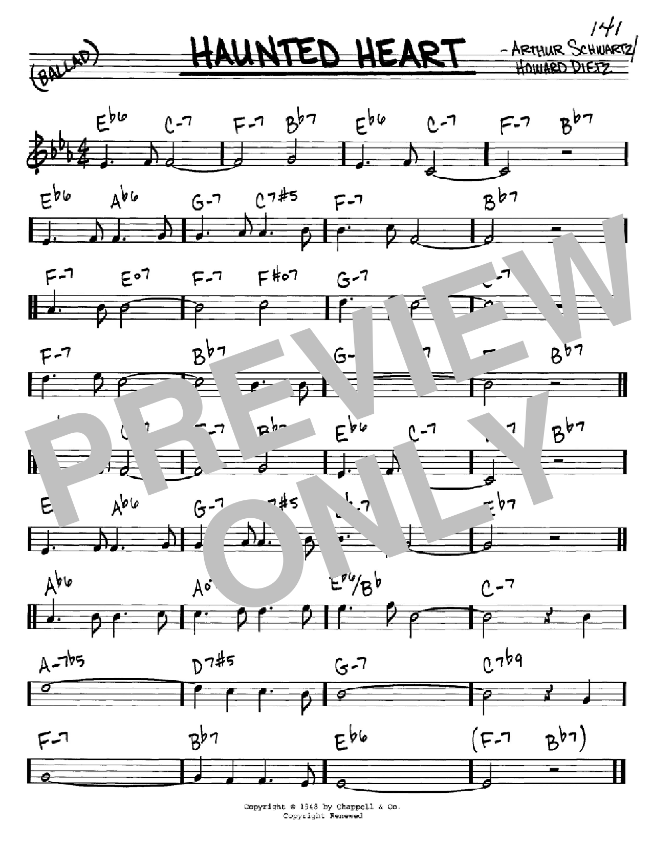 Download Frank Sinatra Haunted Heart Sheet Music and learn how to play Real Book - Melody, Lyrics & Chords - C Instruments PDF digital score in minutes