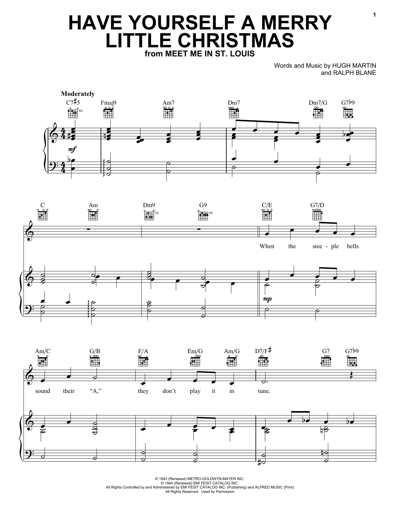 Download Frank Sinatra Have Yourself A Merry Little Christmas Sheet Music and learn how to play Clarinet PDF digital score in minutes
