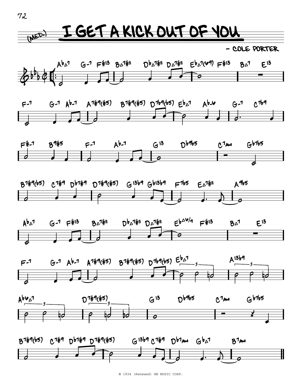 Download Frank Sinatra I Get A Kick Out Of You (arr. David Hazeltine) Sheet Music and learn how to play Real Book – Enhanced Chords PDF digital score in minutes