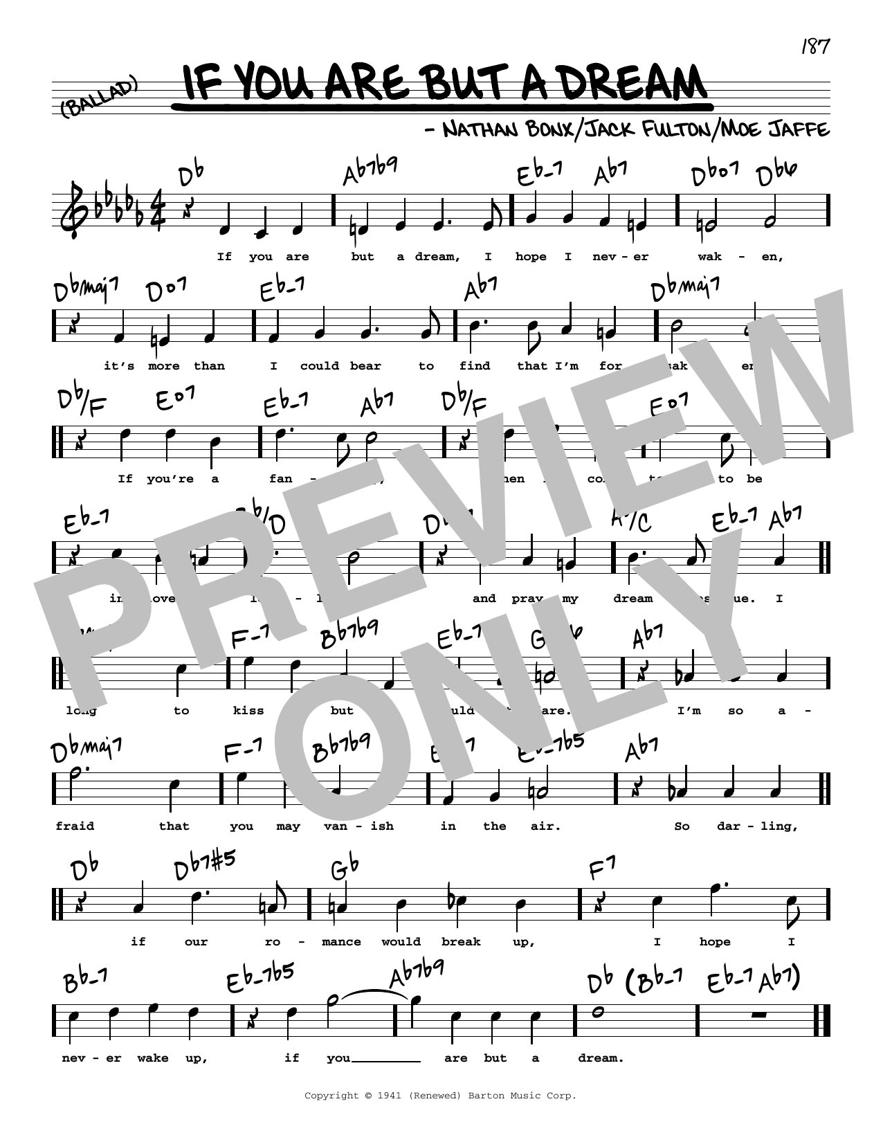 Download Frank Sinatra If You Are But A Dream (High Voice) Sheet Music and learn how to play Real Book – Melody, Lyrics & Chords PDF digital score in minutes
