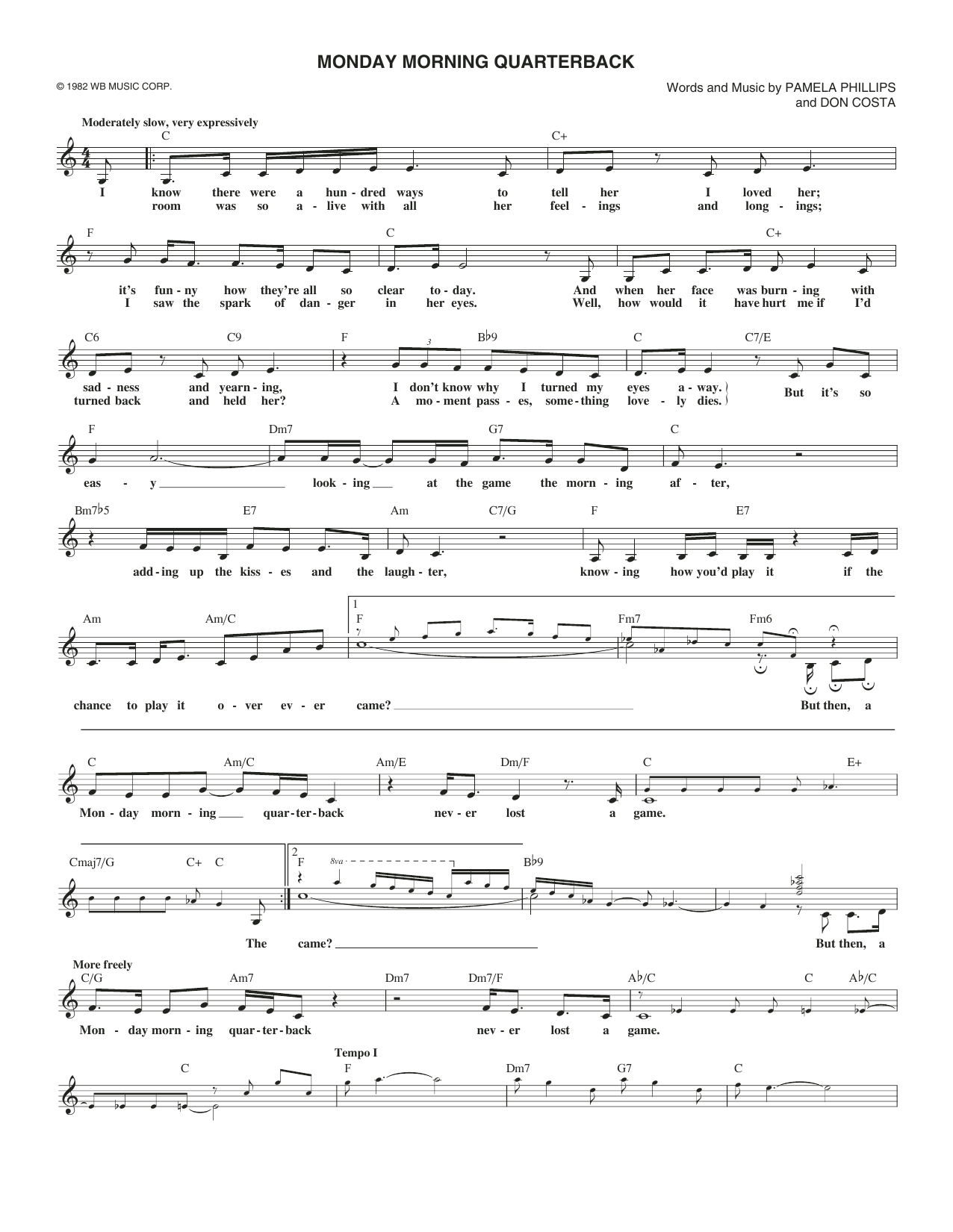 Download Frank Sinatra Monday Morning Quarterback Sheet Music and learn how to play Lead Sheet / Fake Book PDF digital score in minutes