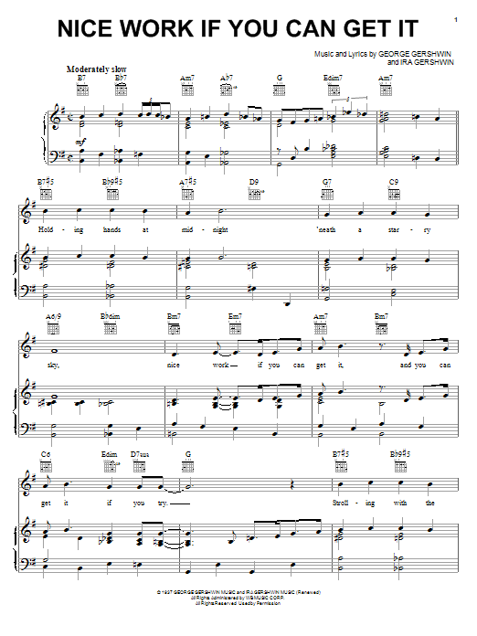 Download Frank Sinatra Nice Work If You Can Get It Sheet Music and learn how to play French Horn PDF digital score in minutes