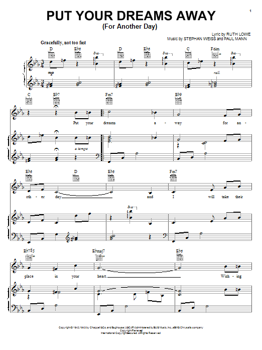 Download Frank Sinatra Put Your Dreams Away (For Another Day) Sheet Music and learn how to play Viola PDF digital score in minutes