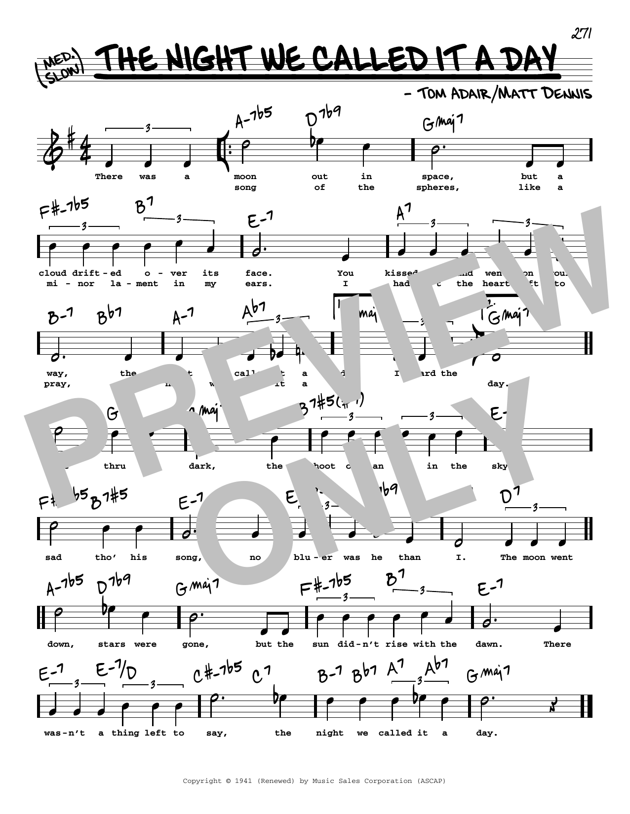 Download Frank Sinatra The Night We Called It A Day (High Voice) Sheet Music and learn how to play Real Book – Melody, Lyrics & Chords PDF digital score in minutes