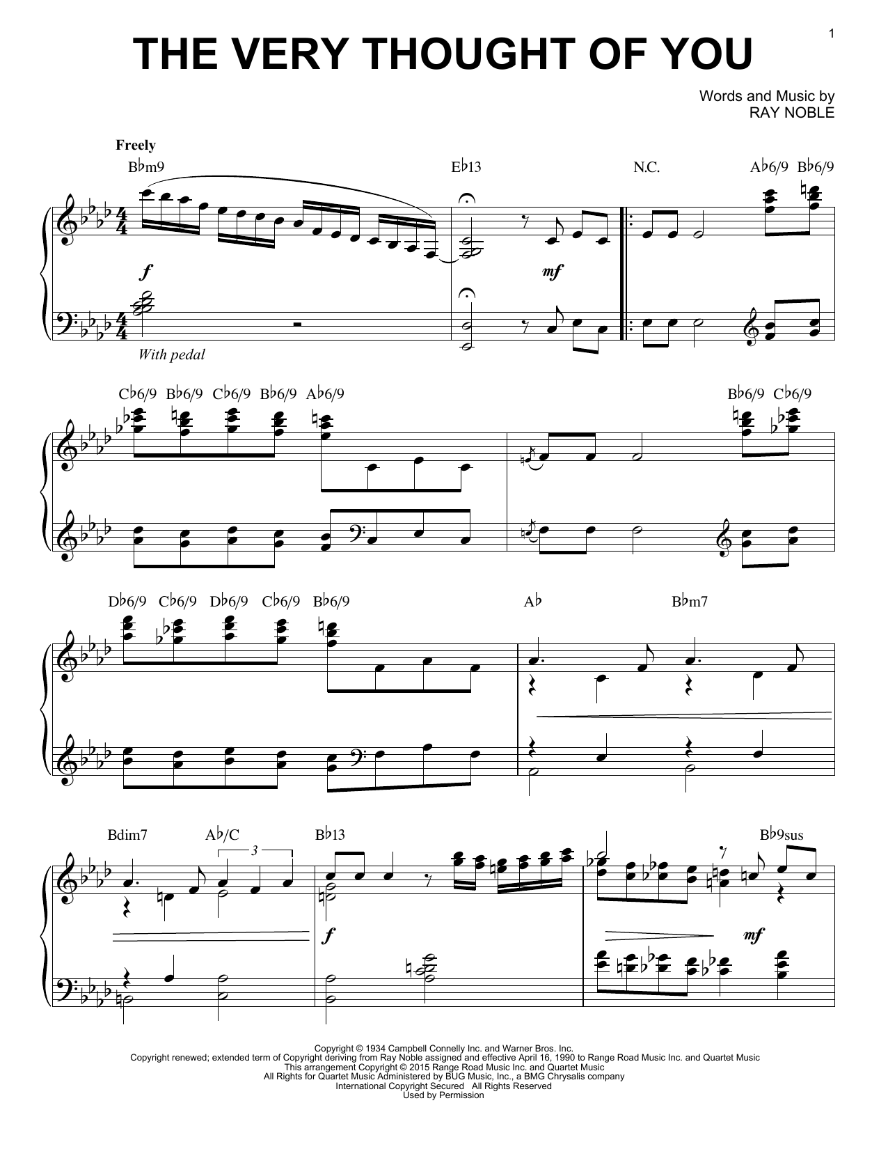 Download Frank Sinatra The Very Thought Of You Sheet Music and learn how to play Piano PDF digital score in minutes