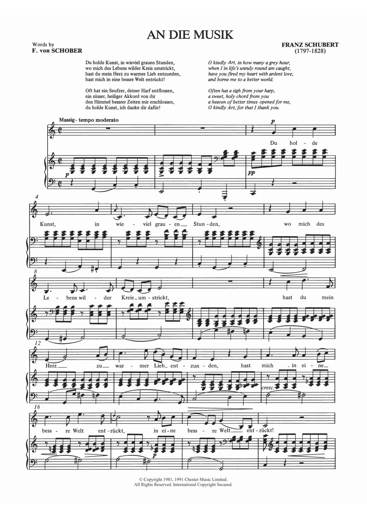 Download Franz Schubert An Die Musik Sheet Music and learn how to play Violin and Piano PDF digital score in minutes