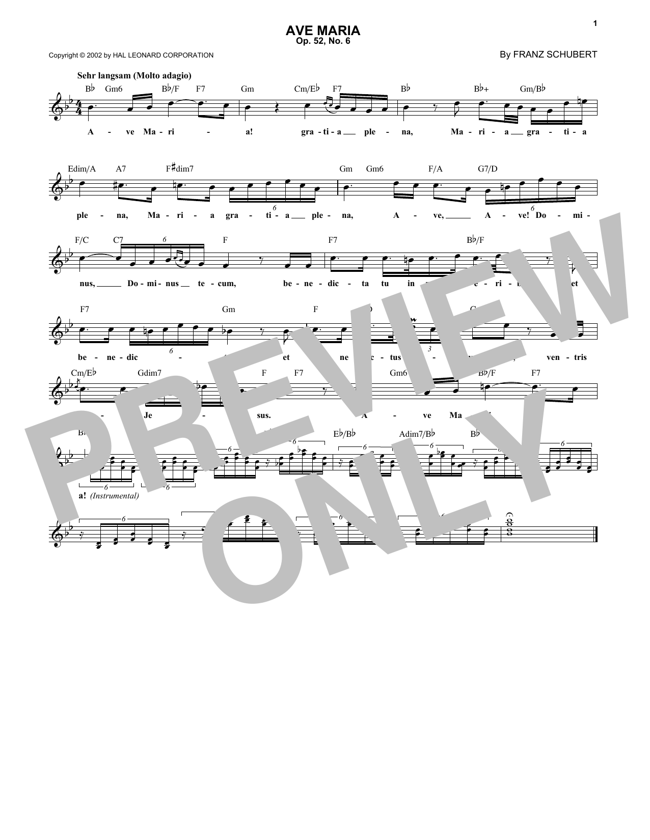 Download Franz Schubert Ave Maria, Op. 52, No. 6 Sheet Music and learn how to play French Horn Solo PDF digital score in minutes