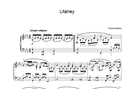 Download Franz Schubert Litaney Sheet Music and learn how to play Piano PDF digital score in minutes