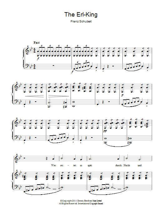 Download Franz Schubert The Erl-King Sheet Music and learn how to play Piano & Vocal PDF digital score in minutes