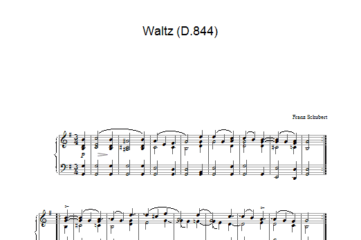 Download Franz Schubert Waltz In G Major, D.844 Sheet Music and learn how to play Piano PDF digital score in minutes