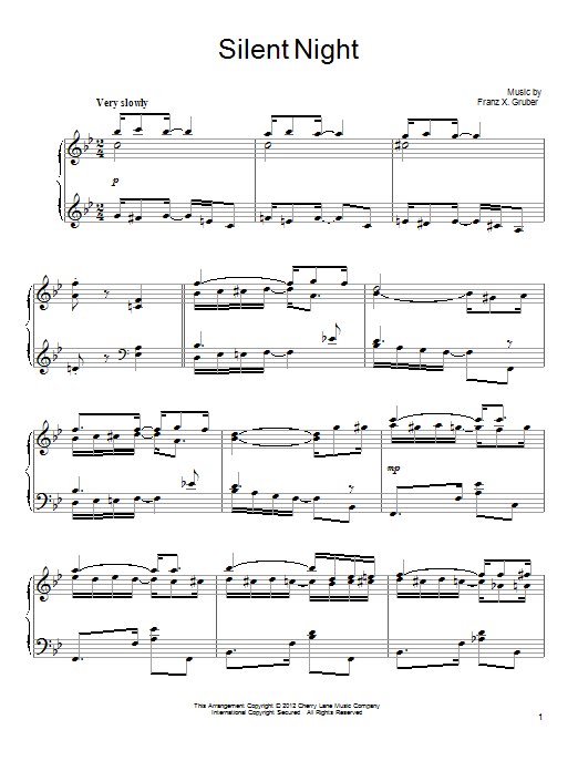 Download Franz Gruber Silent Night Sheet Music and learn how to play Piano PDF digital score in minutes