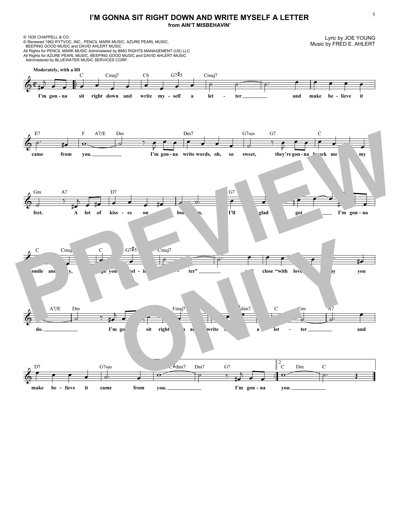 Download Fred E. Ahlert I'm Gonna Sit Right Down And Write Myself A Letter Sheet Music and learn how to play Ukulele PDF digital score in minutes