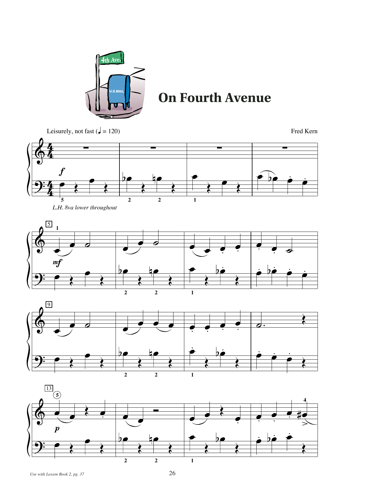 Download Fred Kern On Fourth Avenue Sheet Music and learn how to play Educational Piano PDF digital score in minutes