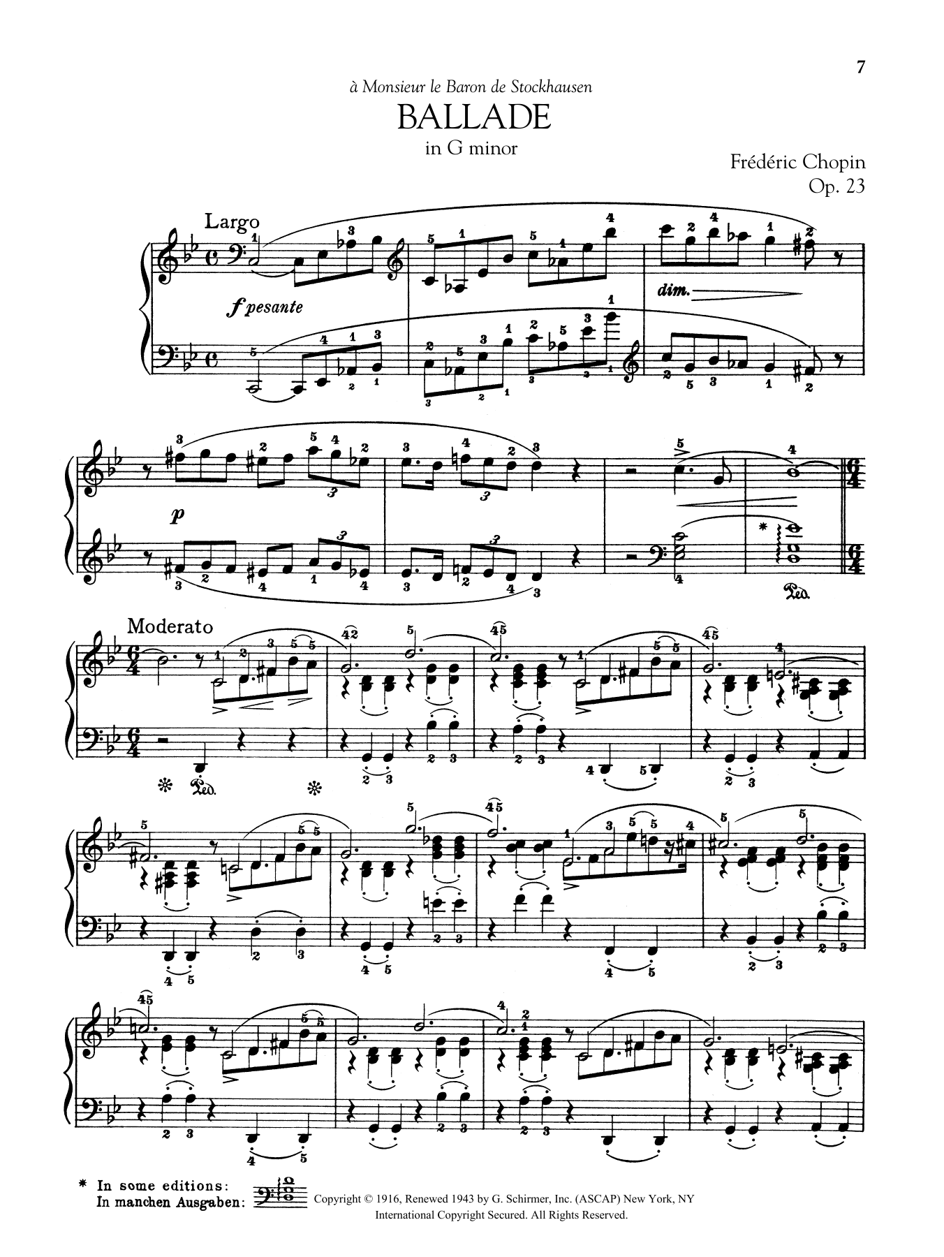 Download Frédéric Chopin Ballade in G minor, Op. 23 Sheet Music and learn how to play Piano Solo PDF digital score in minutes