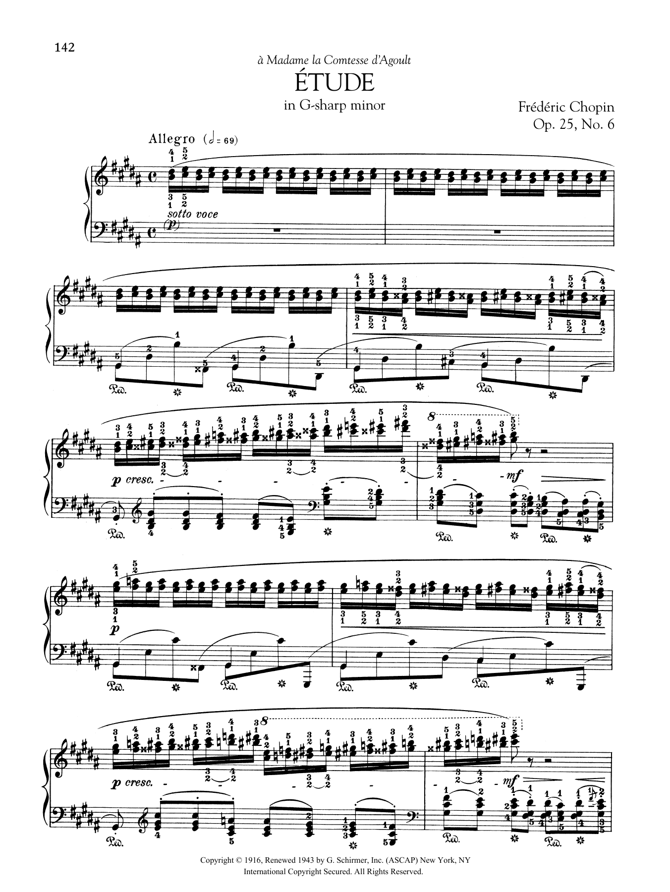 Download Frédéric Chopin Etude in G-sharp minor, Op. 25, No. 6 Sheet Music and learn how to play Piano Solo PDF digital score in minutes