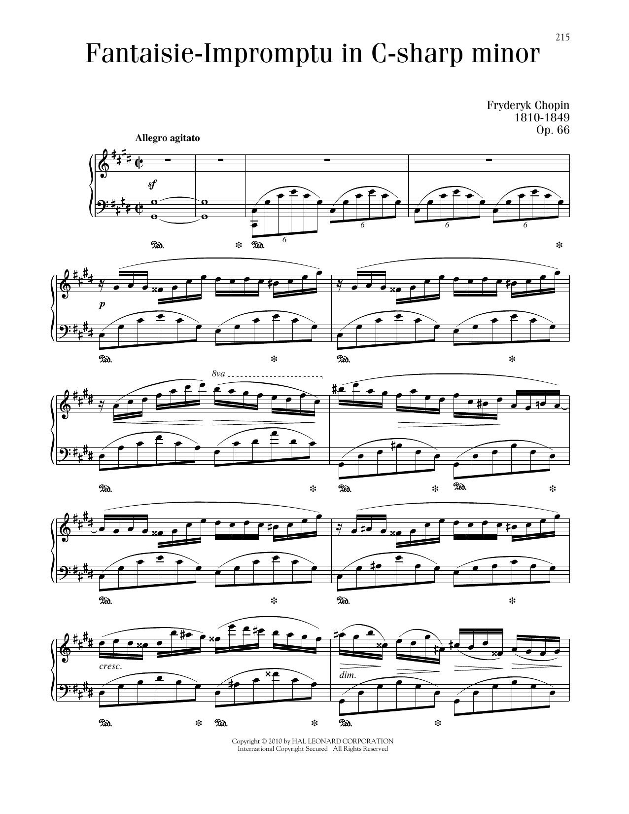 Download Frédéric Chopin Fantaisie-Impromptu, Op. 66 (Posthumous) Sheet Music and learn how to play Piano Solo PDF digital score in minutes