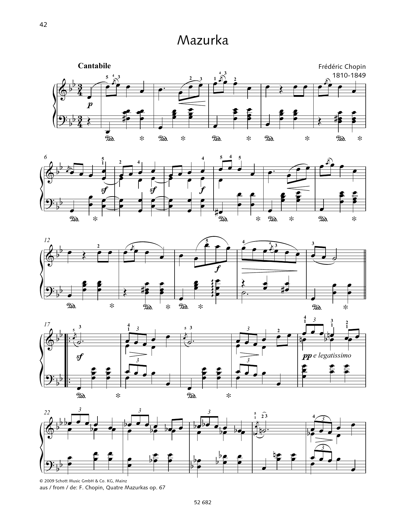 Download Frédéric Chopin Mazurka in G minor Sheet Music and learn how to play Piano Solo PDF digital score in minutes