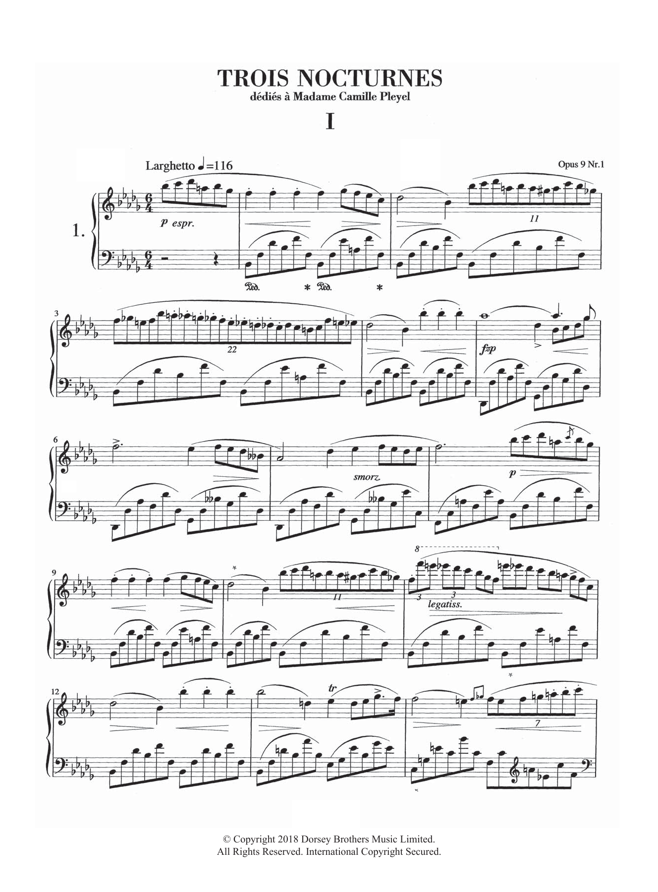 Download Frederic Chopin Nocturne in B Flat Minor, Op. 9, No. 1 Sheet Music and learn how to play Piano PDF digital score in minutes