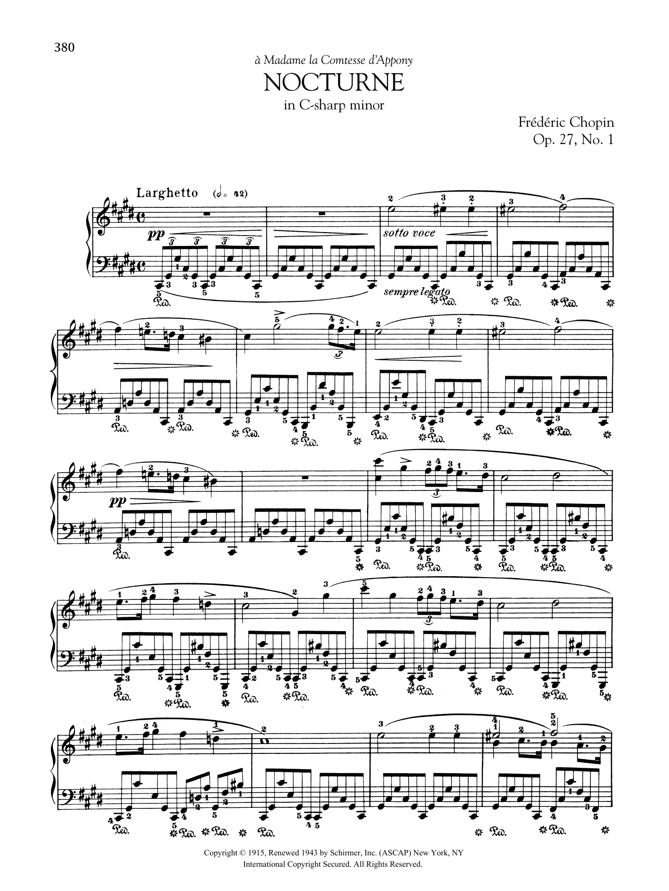 Download Frédéric Chopin Nocturne in C-sharp minor, Op. 27, No. 1 Sheet Music and learn how to play Piano Solo PDF digital score in minutes