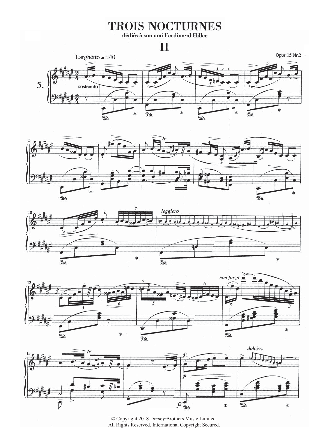 Download Frederic Chopin Nocturne in F Sharp Major, Op.15, No.2 Sheet Music and learn how to play Piano PDF digital score in minutes