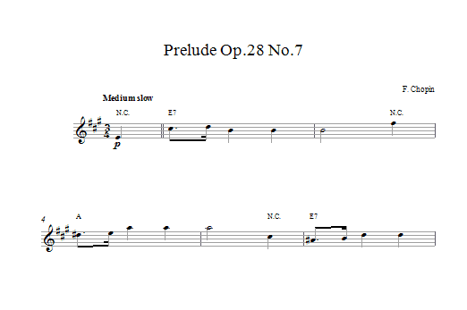 Download Frederic Chopin Prelude In A Major, Op. 28, No. 7 Sheet Music and learn how to play Cello PDF digital score in minutes