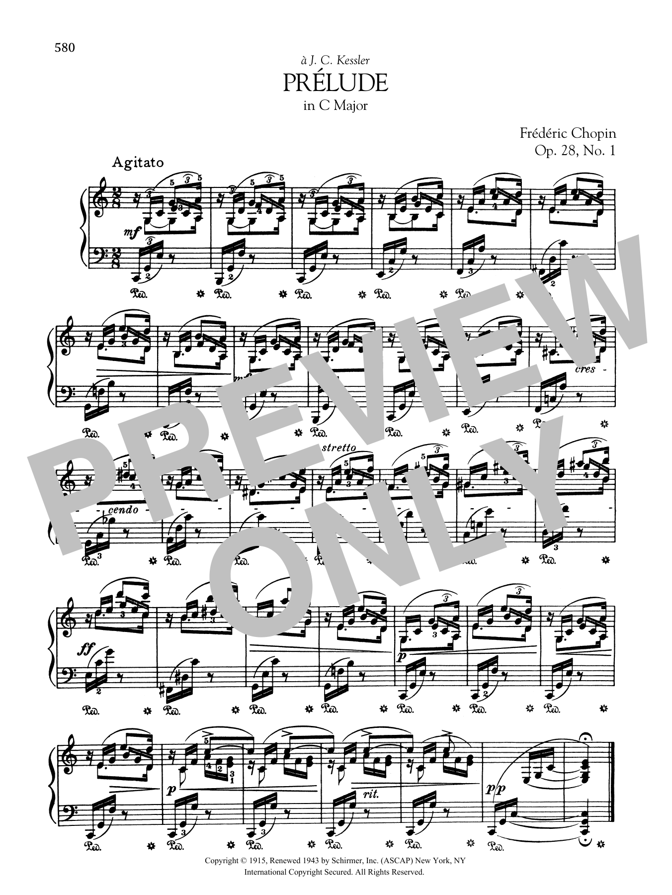 Download Frédéric Chopin Prélude in C Major, Op. 28, No. 1 Sheet Music and learn how to play Piano Solo PDF digital score in minutes