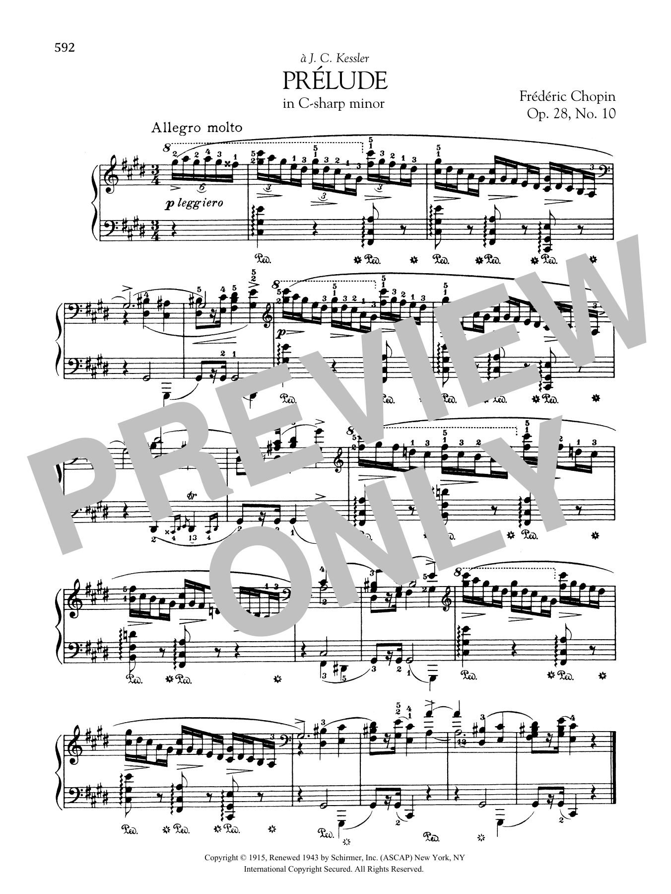 Download Frédéric Chopin Prélude in C-sharp minor, Op. 28, No. 10 Sheet Music and learn how to play Piano Solo PDF digital score in minutes