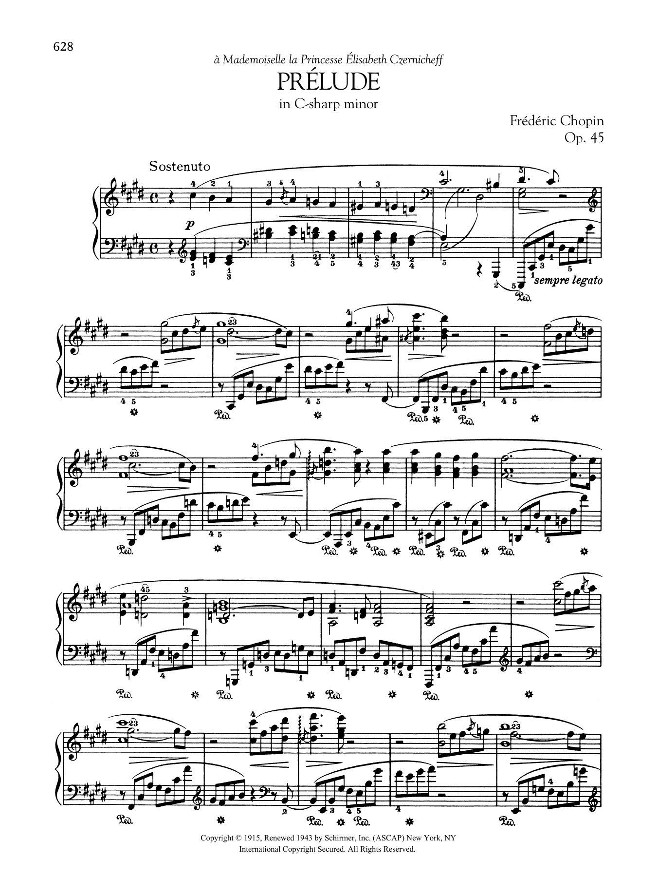 Download Frédéric Chopin Prélude in C-sharp minor, Op. 45 Sheet Music and learn how to play Piano Solo PDF digital score in minutes