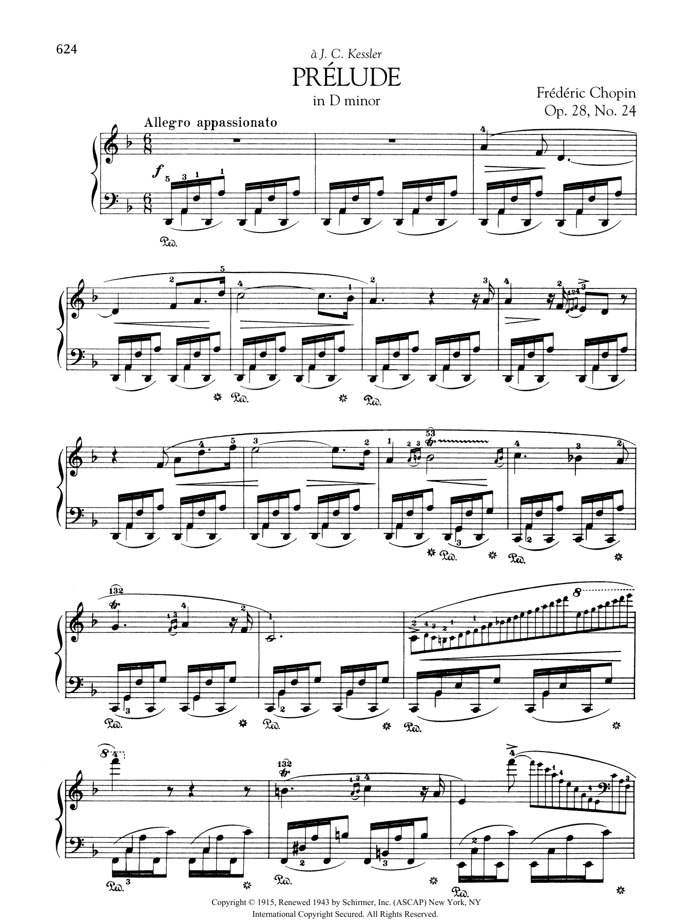 Download Frédéric Chopin Prélude in D minor, Op. 28, No. 24 Sheet Music and learn how to play Piano Solo PDF digital score in minutes