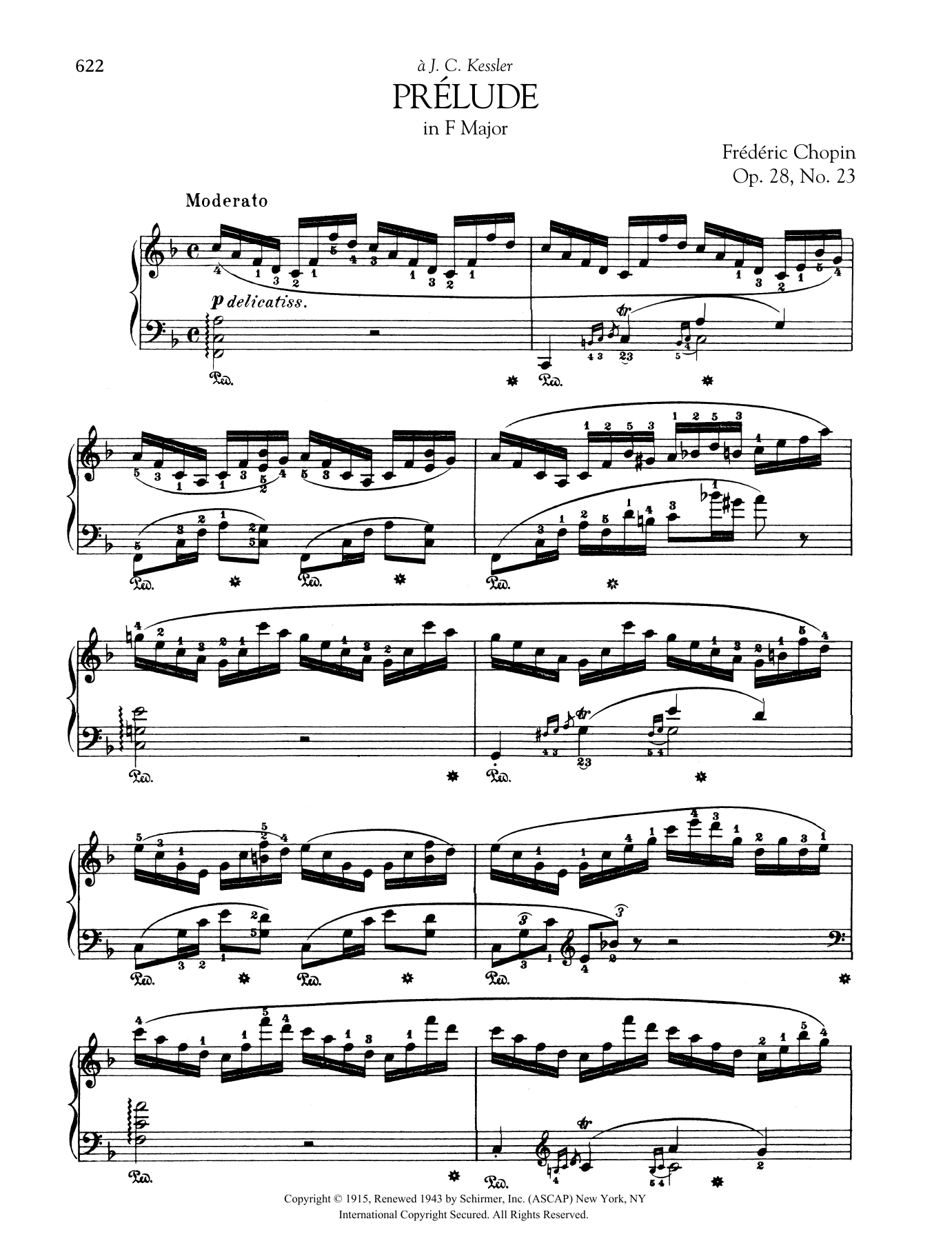 Download Frédéric Chopin Prélude in F Major, Op. 28, No. 23 Sheet Music and learn how to play Piano Solo PDF digital score in minutes