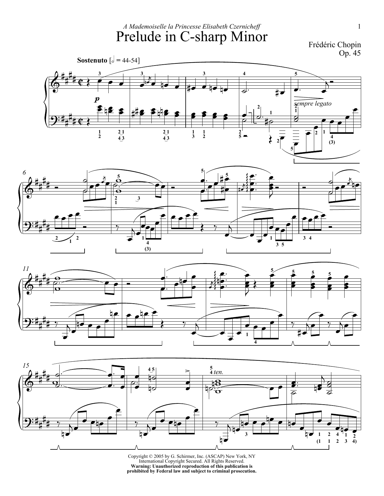 Download Frederic Chopin Prelude, Op. 45 Sheet Music and learn how to play Piano PDF digital score in minutes