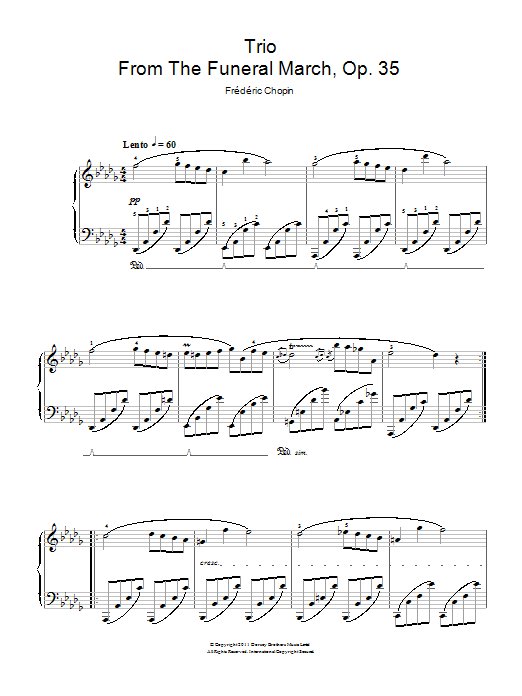 Download Frederic Chopin Trio From The Funeral March, Op. 35 Sheet Music and learn how to play Easy Piano PDF digital score in minutes
