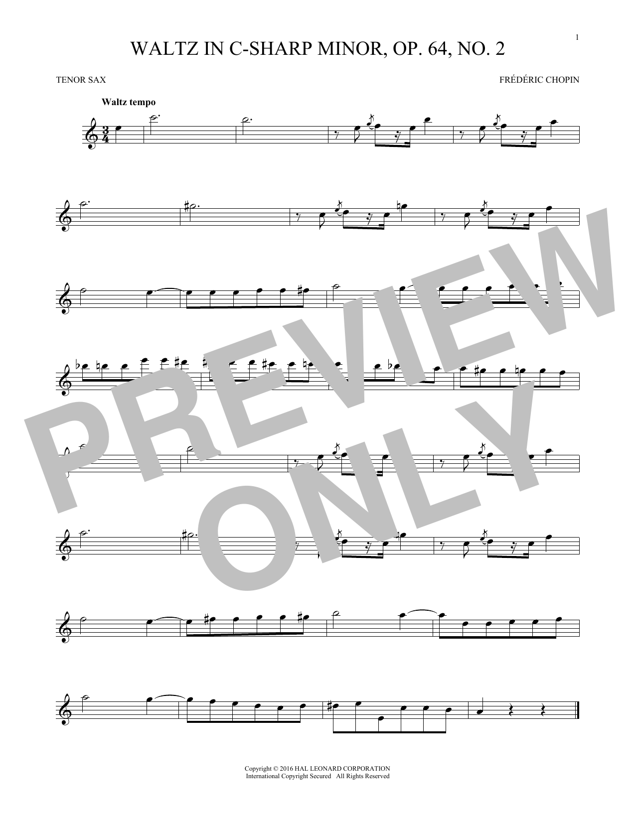 Download Frederic Chopin Waltz In C-Sharp Minor, Op. 64, No. 2 Sheet Music and learn how to play Cello PDF digital score in minutes