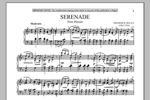 Download Frederick Delius Hassan, Serenade Sheet Music and learn how to play Piano PDF digital score in minutes