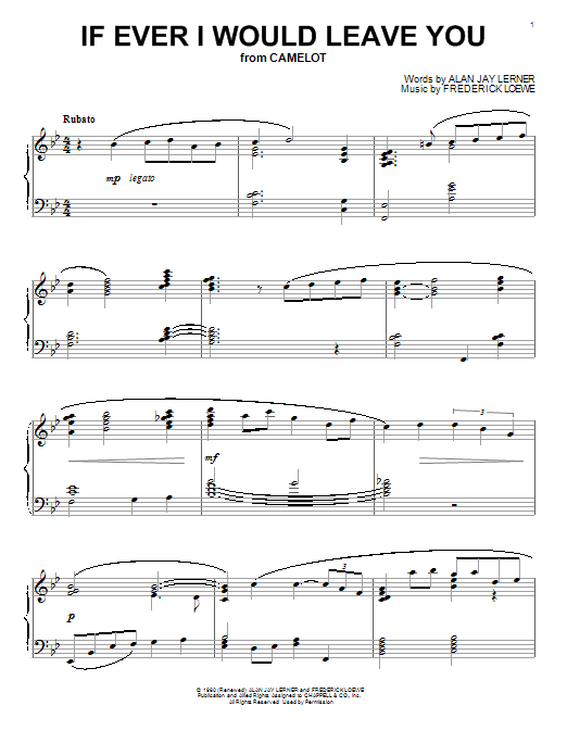 Download Frederick Loewe If Ever I Would Leave You Sheet Music and learn how to play Ukulele PDF digital score in minutes