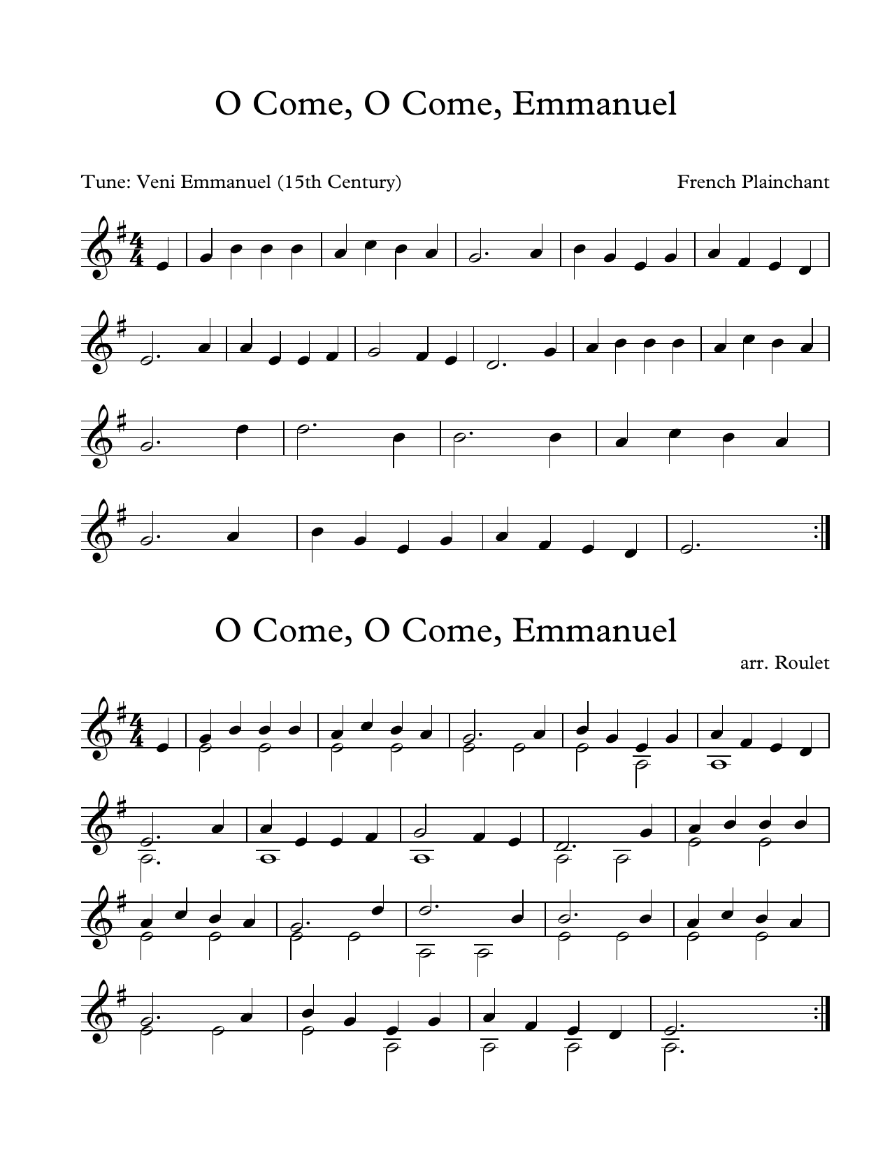 Download French Plainchant O Come, O Come, Emmanuel (arr. Patrick Roulet) Sheet Music and learn how to play Marimba Solo PDF digital score in minutes