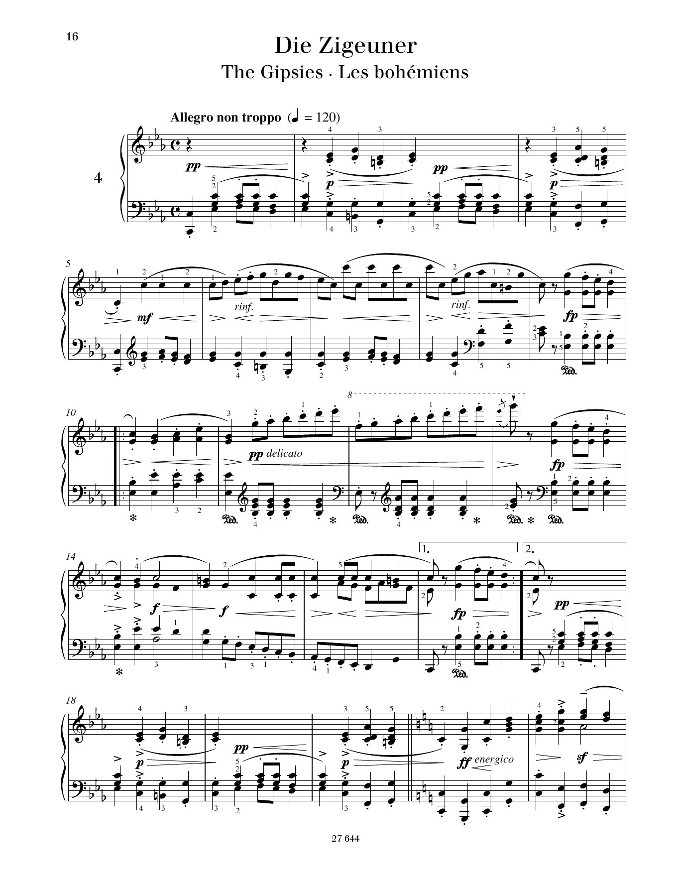 Download Friedrich Burgmuller The Gipsies Sheet Music and learn how to play Piano Solo PDF digital score in minutes